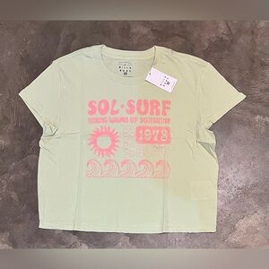 Billabong Mint Tee with Pink Surf Graphic